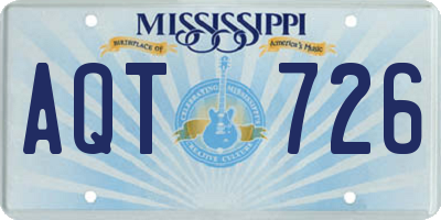 MS license plate AQT726