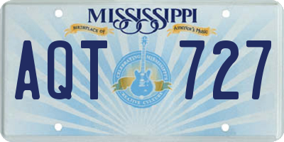 MS license plate AQT727