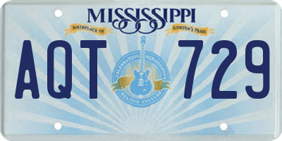 MS license plate AQT729