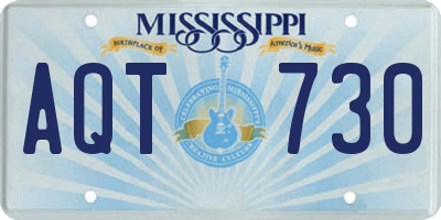 MS license plate AQT730