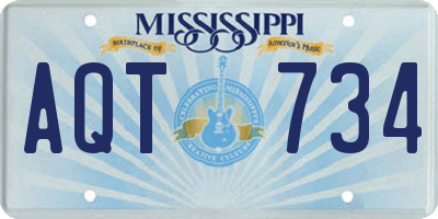 MS license plate AQT734