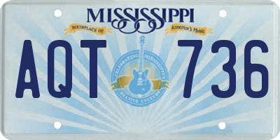 MS license plate AQT736
