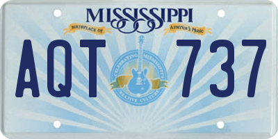 MS license plate AQT737