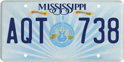 MS license plate AQT738