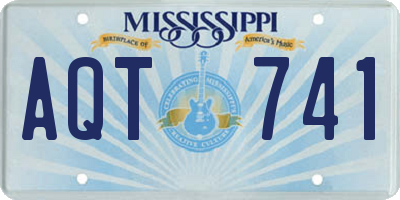 MS license plate AQT741