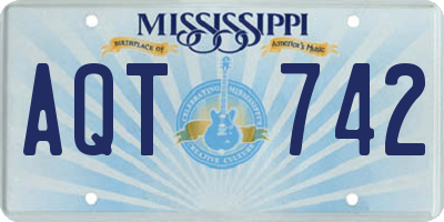 MS license plate AQT742