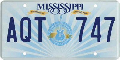 MS license plate AQT747
