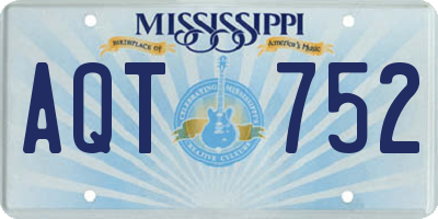 MS license plate AQT752