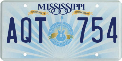MS license plate AQT754