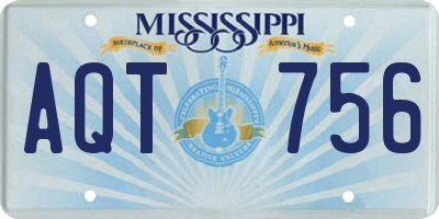 MS license plate AQT756