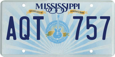 MS license plate AQT757