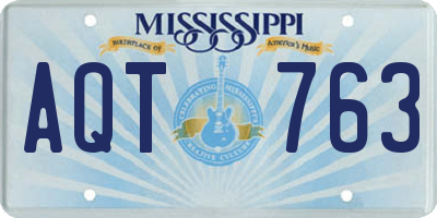 MS license plate AQT763