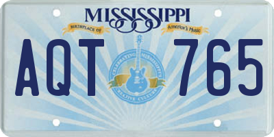 MS license plate AQT765