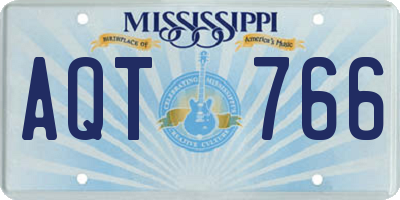 MS license plate AQT766