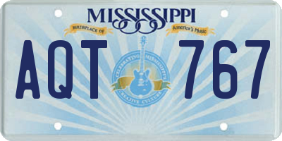 MS license plate AQT767