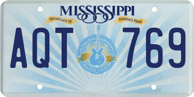 MS license plate AQT769