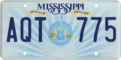 MS license plate AQT775