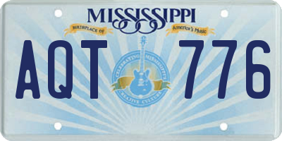 MS license plate AQT776