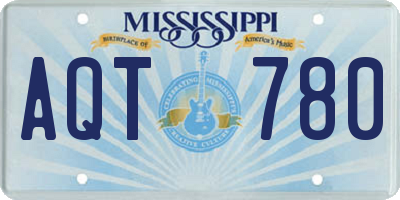 MS license plate AQT780