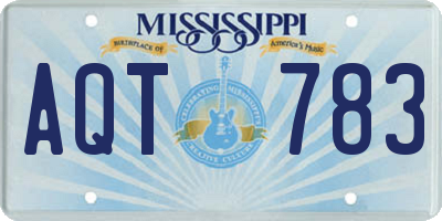 MS license plate AQT783