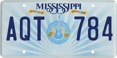 MS license plate AQT784