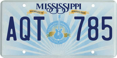 MS license plate AQT785