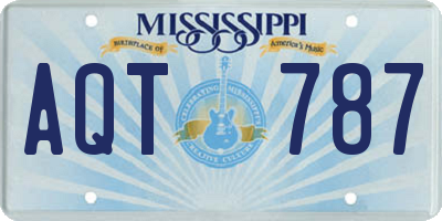 MS license plate AQT787