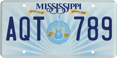 MS license plate AQT789
