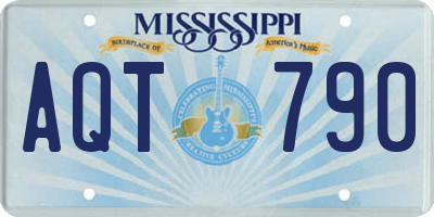 MS license plate AQT790
