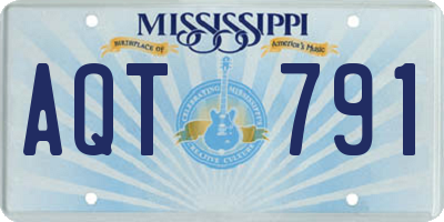 MS license plate AQT791
