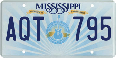 MS license plate AQT795