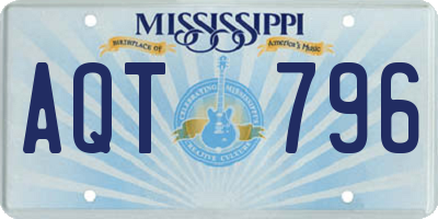 MS license plate AQT796