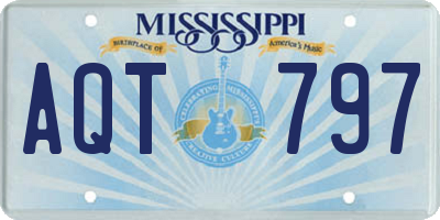 MS license plate AQT797
