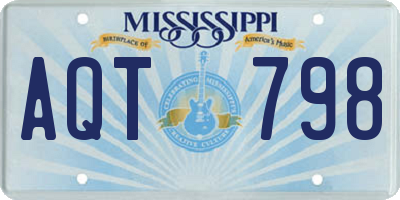 MS license plate AQT798
