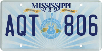 MS license plate AQT806