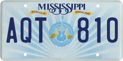 MS license plate AQT810