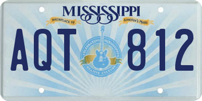 MS license plate AQT812