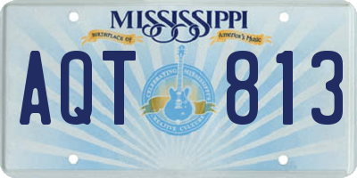 MS license plate AQT813