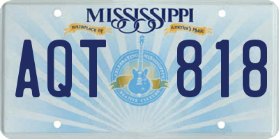 MS license plate AQT818