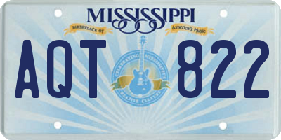 MS license plate AQT822