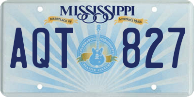 MS license plate AQT827