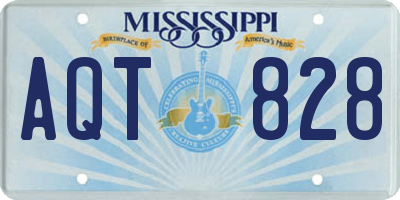 MS license plate AQT828