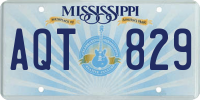 MS license plate AQT829