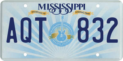 MS license plate AQT832
