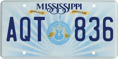MS license plate AQT836