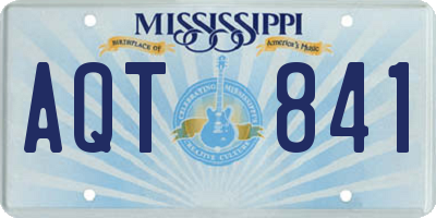 MS license plate AQT841