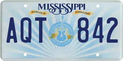 MS license plate AQT842