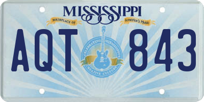 MS license plate AQT843