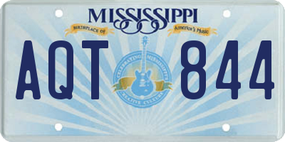 MS license plate AQT844