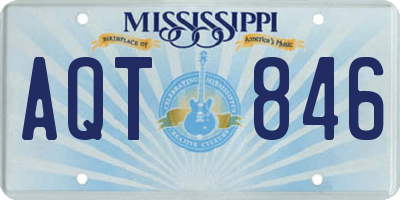 MS license plate AQT846
